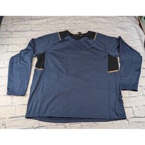 Spyder Active Shirt Mens XL Navy Long Sleeve Fleece Lined  Pullover